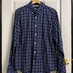 TOMMY HILFIGER // 80’s 2 Ply 100% Cotton Button-up Shirt // Size M